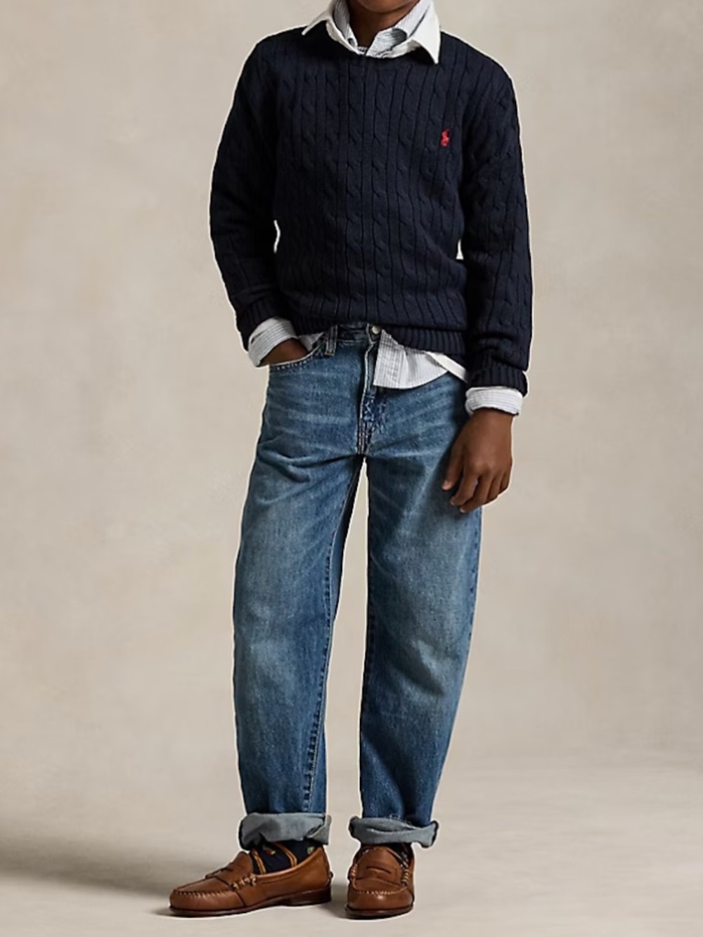 Polo Ralph Lauren Boys Lynwood Relaxed Jeans Size 12 (150/63) Pierson Indigo EUC